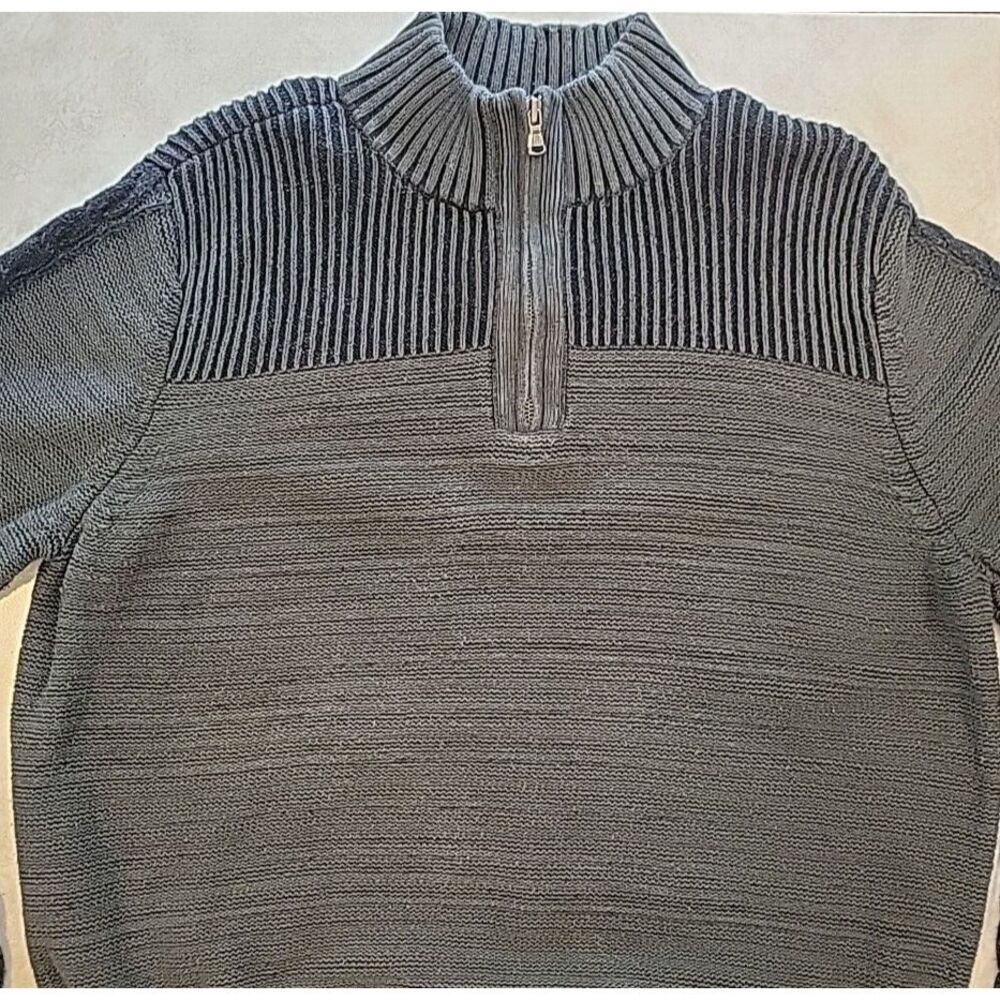Rock & Republic Mens long sleeve Sweater Size XL Green long sleeve‎ 1/4 zip